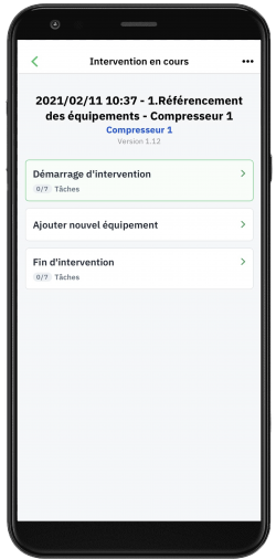 Demo 1 suivi équipements Suivi d'équipements : fiche de contrôle 