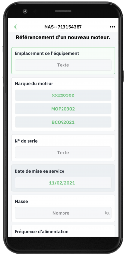 Demo 2 suivi équipements Suivi d'équipements : fiche de contrôle 