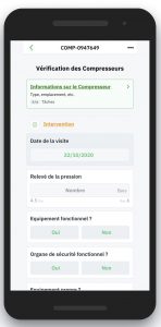 Opérateur connecté. Application mobile. Formulaire interactif Ermeo. Suivi d'intervention.