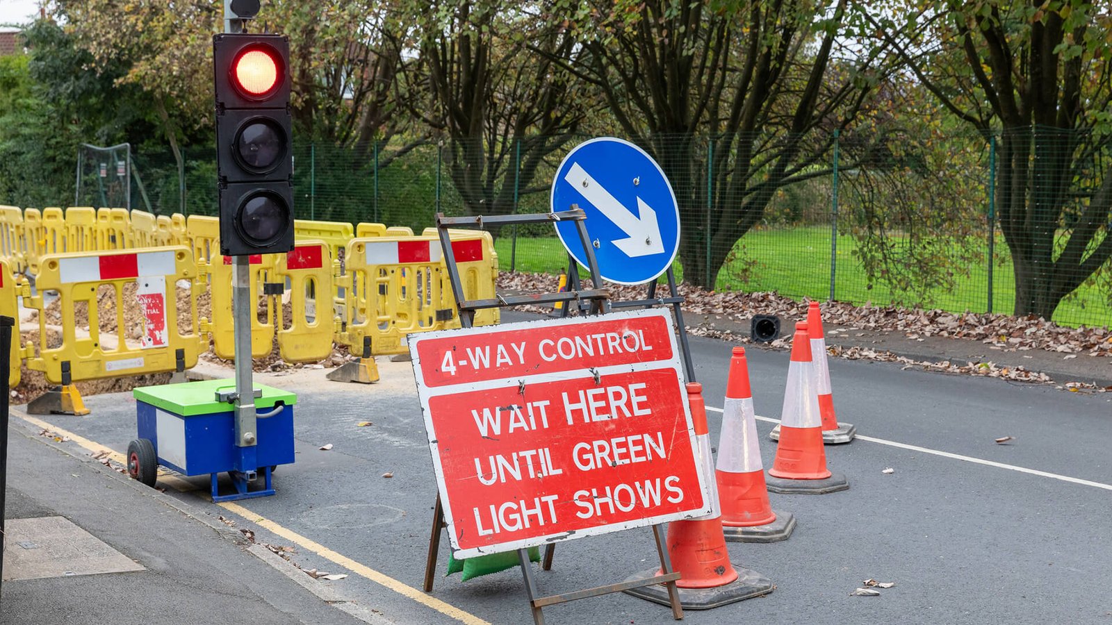 A lane closure on a UK road representing the Lane Rental Scheme and how Causeway Technologies is helping local authorities prepare.