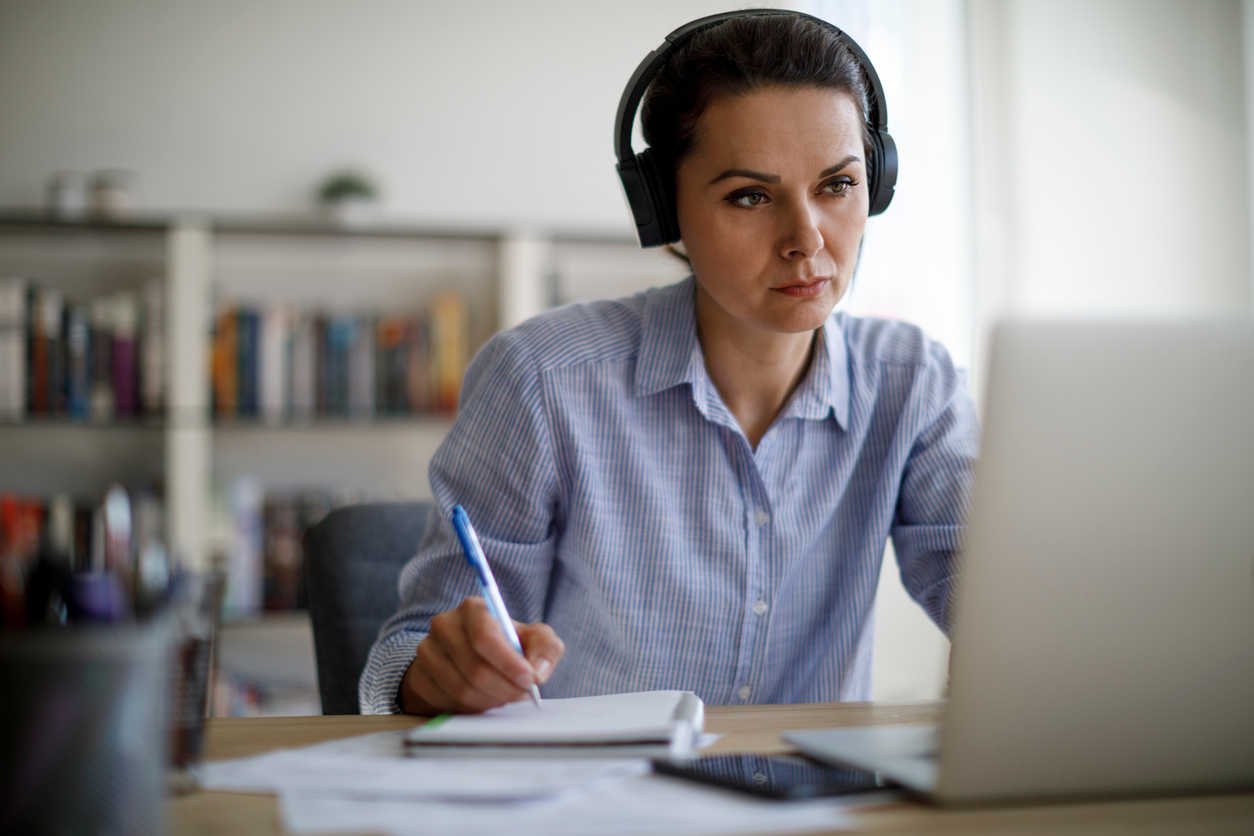 Woman on computer