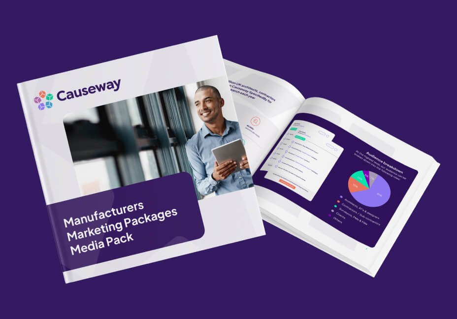 Causeway marketing media pack: all of the ways we support product manufacturers reach more specifiers