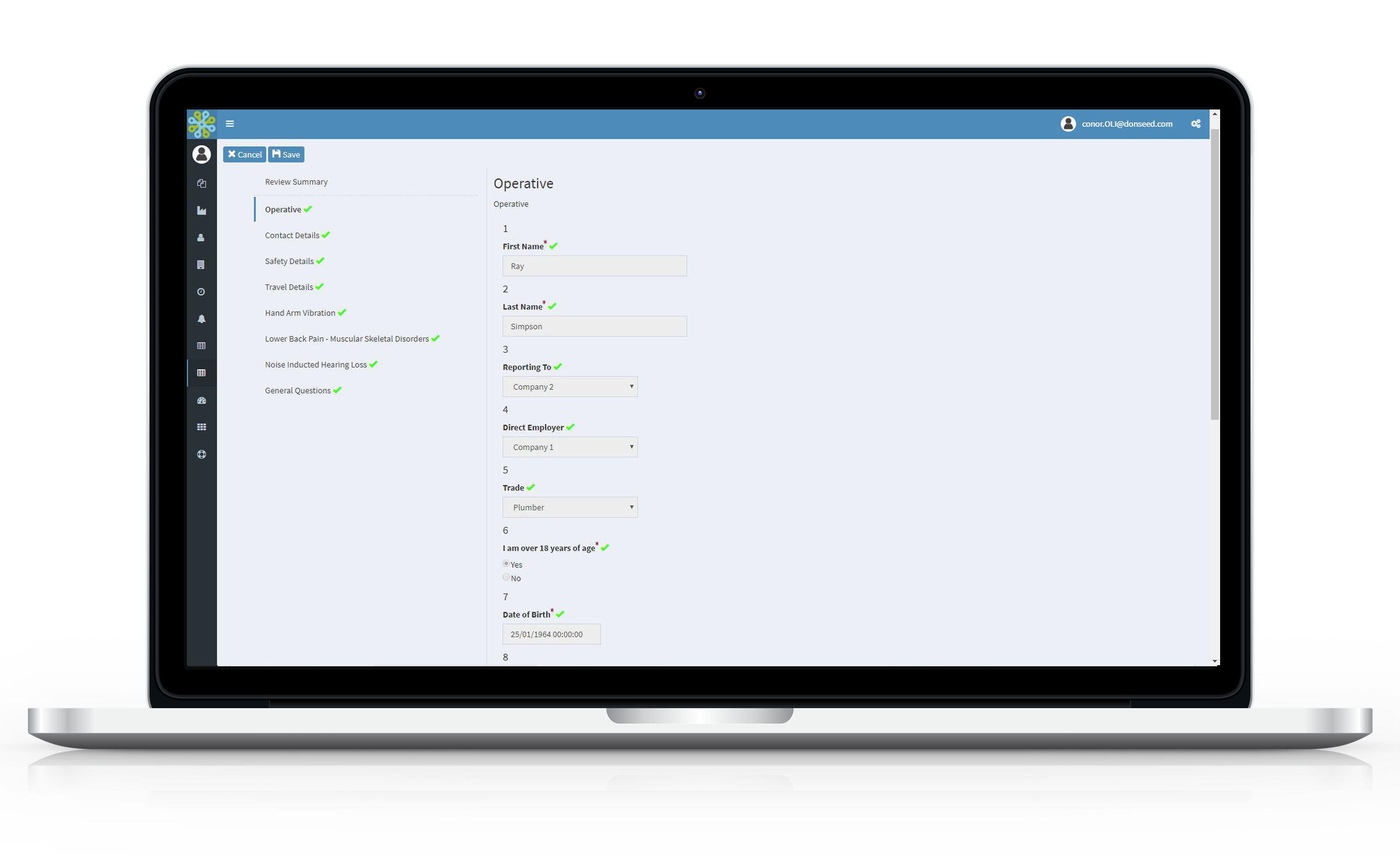 Causeway Donseed Online Induction Solution Designed for Construction