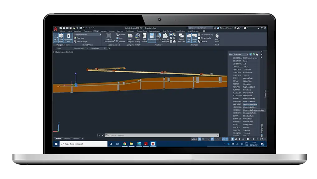 Drainage-BIM-laptop