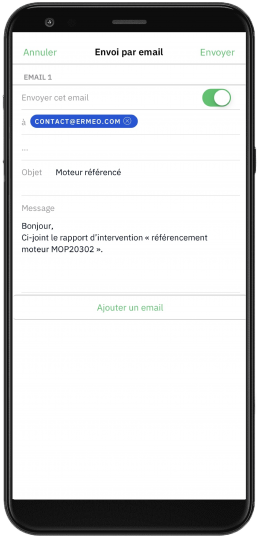 demo suivi equipement mail