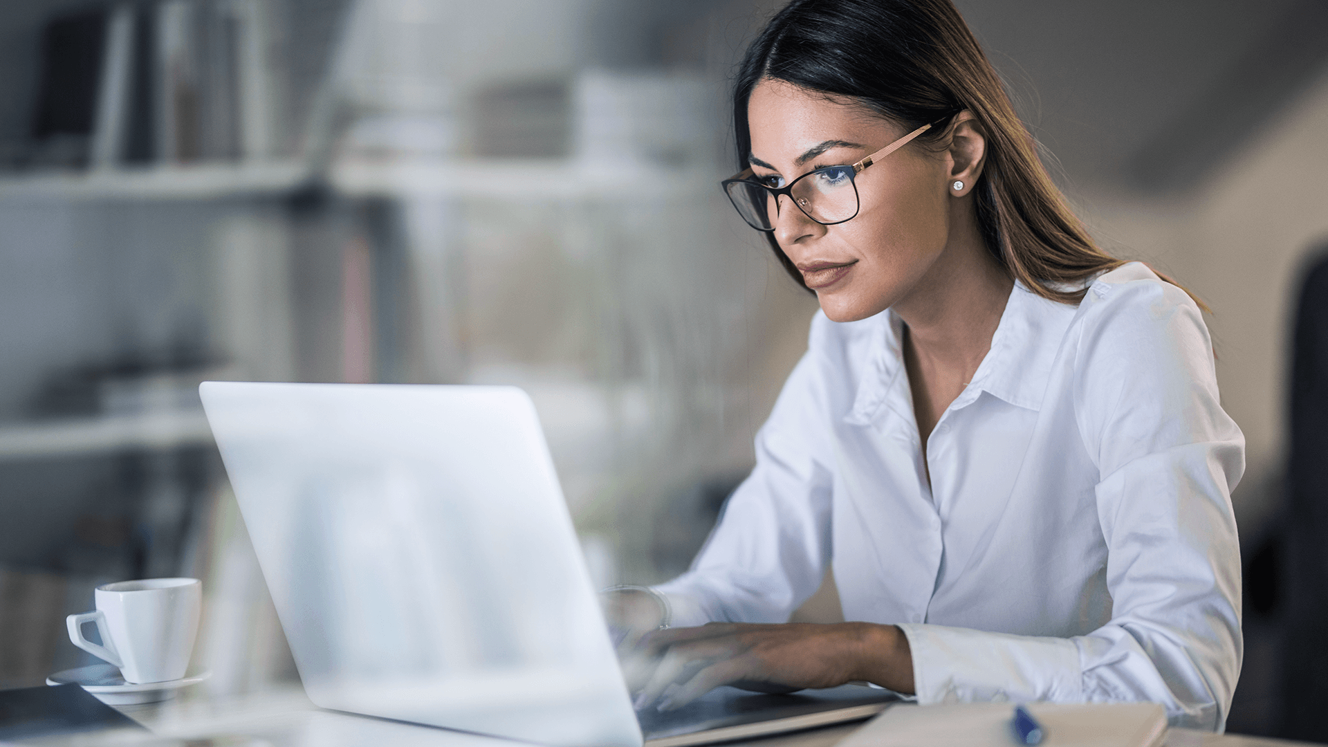 Woman using laptop